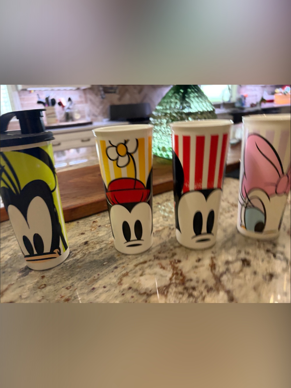 Mickey Mouse and Friends Vintage Pop Art Tumblers set of 4 - Tupperware